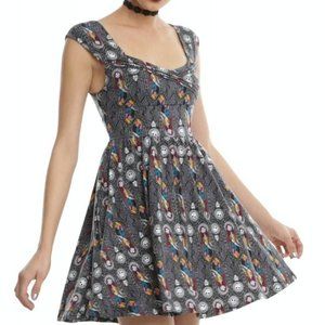 Disney The Nightmare Before Christmas Short Sleeve A Line Jack and Sally Dress
